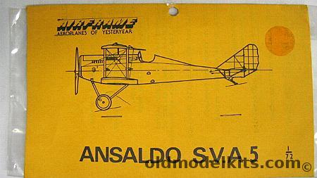 Airframe 1/72 Ansaldo SVA-5 - Bagged plastic model kit